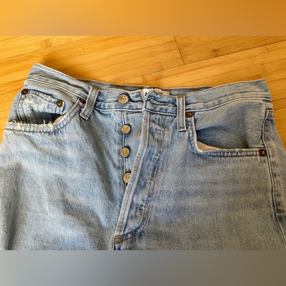 Agolde Riley High Rise Straight Crop Jean in Shatter size 27. - Picture 3 of 5